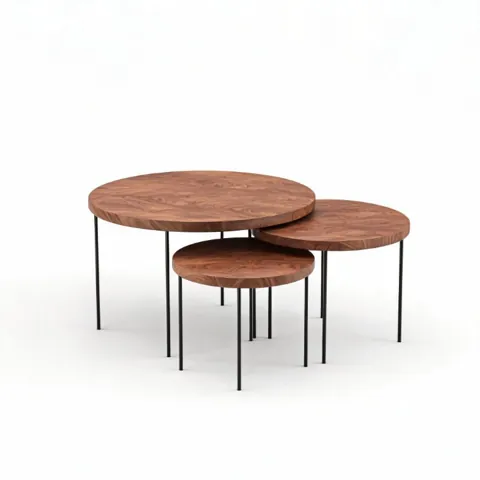 Walnut nesting tables